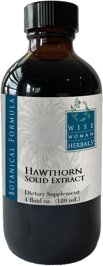 Extrato Sólido de Bagas de Espinheiro – Extrato Líquido Extra Forte 4:1 – Livre de Álcool – para Saúde Cardiovascular e Função Cardíaca – 120 ml - Wise Woman Herbals