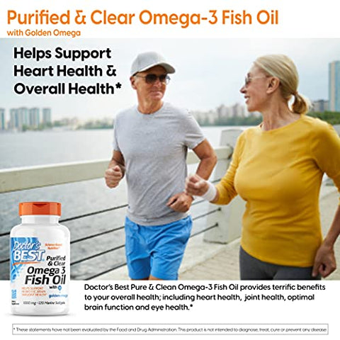 Doctor's BEST - Doctor’s Best Purified Ômega-3 de Óleo de Peixe 1000mg – 180 Cápsulas