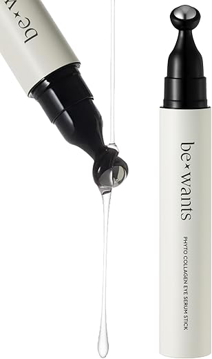 BE+WANTS - Bewants Phyto Collagen Roll-On Serum para os Olhos com 61% de água de bambu, 10% de fitocolágeno, massagem refrescante para a área dos olhos, vegano, livre de crueldade