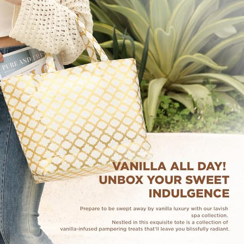 spa luxetique - Spa Luxetique Cestas de Presente para Mulheres, 15 Pcs Presentes de Spa de Baunilha para Mulheres, Presentes para Mulheres com Banho de Espuma, Sal de Banho, Bombas de Banho Presentes de Aniversário para Mulher com Bolsa, Spa