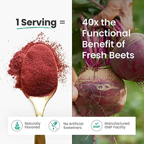 SuperBeets Pó de Beterraba – Suplemento de Óxido Nítrico para Saúde Cardíaca e Circulação - humanN