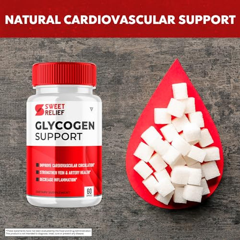Fyvus - (3 Pacotes) Sweet Relief Suporte de Glicogênio para Articulações e Limpeza de Vasos Sanguíneos, Cápsulas de Suplemento Sweetrelief Glycogen Support, Glucogen O Neil Glyco Optimizer Limpeza e Controle
