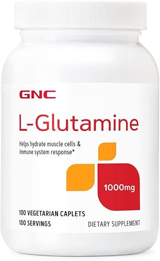 L-Glutamina 1000 mg – 100 Cápsulas Vegetarianas (100 Porções) - GNC
