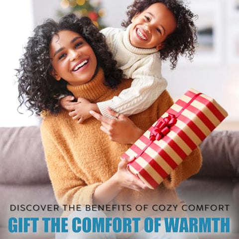 fanatato - Aquecedor de Pescoço e Ombros, Presentes para Homens, Pais, Mulheres e Mães, Dia dos Pais, Dia das Mães, Aniversário, Natal, Almofada Ponderada de Aquecimento para Alívio da Dor, 6 Configurações de Calor 2H