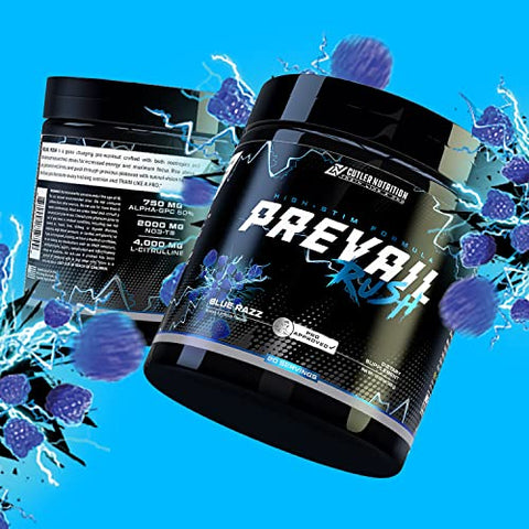 Prevail Rush Preworkout em Pó de Alta Estimulação para Homens – 300g - Cutler Nutrition