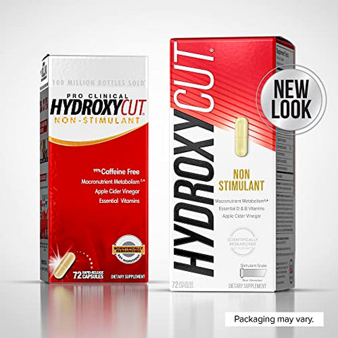 Non-Stimulant – 72 Cápsulas de Liberação Rápida – 99% Livre de Cafeína – Metabolize Carboidratos, Proteínas – Hydroxycut - Hydroxycut