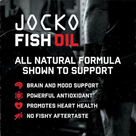 Ômega 3 – Óleo de Peixe 2000mg – Antioxidante Poderoso com Astaxantina – Suporte para Cérebro e Coração - Jocko Fuel