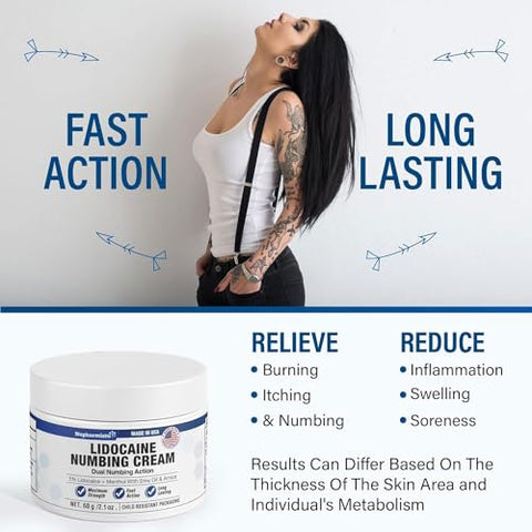 Nupharmisto - Creme Anestésico Lidocaína Máxima Potência: Alívio Extra com Mentol, Arnica e Óleo de Emu – 60g