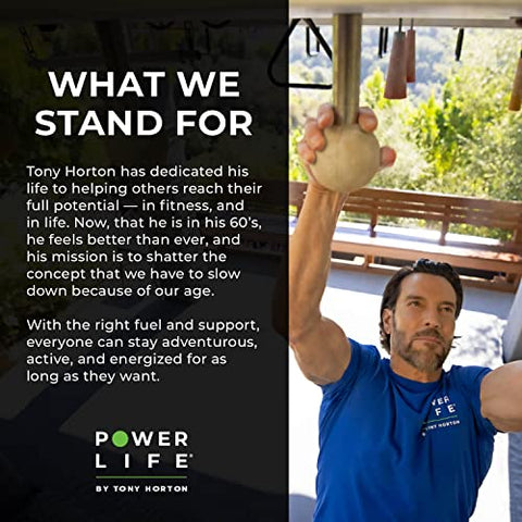 Tony Horton – Suplemento de Suporte ao Desempenho Atlético com Astaxantina de Alta Resistência e ElevATP, 30 Cápsulas - POWERLIFE