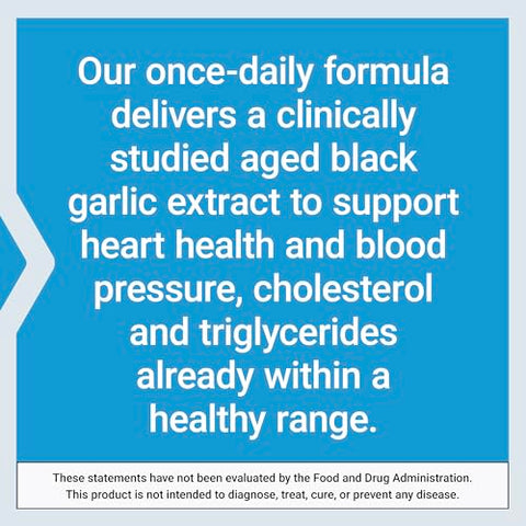 Aged Black Garlic – Suporte à Saúde Cardíaca, Pressão Arterial e Colesterol – Diário, Sem Glúten, Vegetariano, Não-OGM – 30 cápsulas - Life Extension