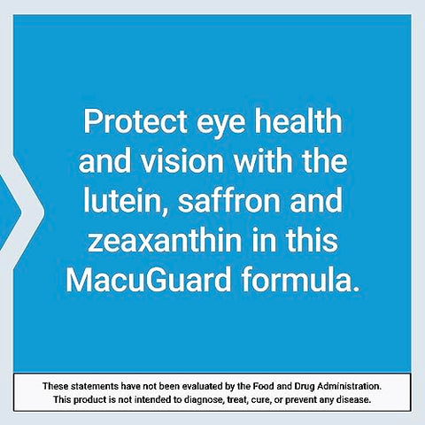 MacuGuard Suporte Ocular com Açafrão – Suplemento para a Saúde dos Olhos – com luteína, meso-zeaxantina, zeaxantina, açafrão – Livre de Glúten, Não-OGM – 60 cápsulas - Life Extension