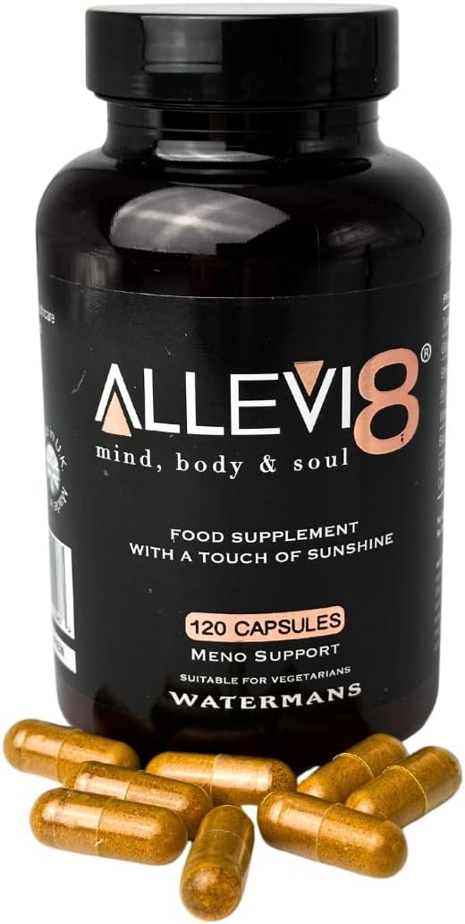 Watermans - Allevi8 – Medicina Ayurvédica, Olíbano, Cúrcuma, Gengibre, Pimenta Preta, Vitamina D3. 2 Meses de Fornecimento em um Pote. Poderosas Ervas Usadas nos Tempos Bíblicos