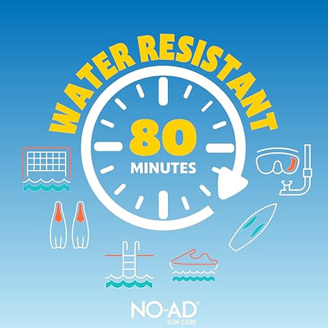 Protetor Solar NO-AD FPS 50 | Hipoalergênico | Proteção UVA/UVB de Amplo Espectro | Resistente à Água | Octinoxate | 100g