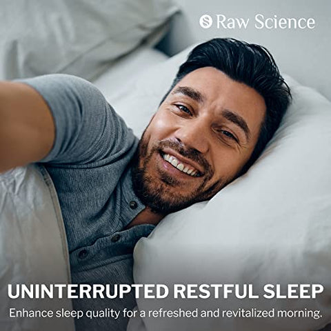 S RAW SCIENCE - Melatonina 10mg – Suplemento para Dormir com L-Teanina, GABA Calm, L-Triptofano – Suplementos para um Sono Profundo com Ashwagandha, Flor de Maracujá, Melissa, Camomila, Magnésio