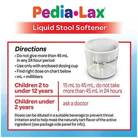 Amolecedor de Fezes Líquido para Crianças, 2-11 Anos, Sabor de Frutas Vermelhas, 120 ml (Embalagem com 3 Unidades) - Pedia-Lax