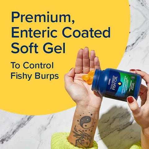 Ômega 3 Triplo Forte 1000mg, 120 Cápsulas, Suporte para Articulações, Pele, Olhos e Saúde Cardíaca - GNC
