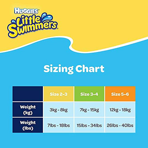 HUGGIES - Huggies Little Swimmers Fraldas Descartáveis para Natação, Tamanho 2-3 – 12 Fraldas no Total