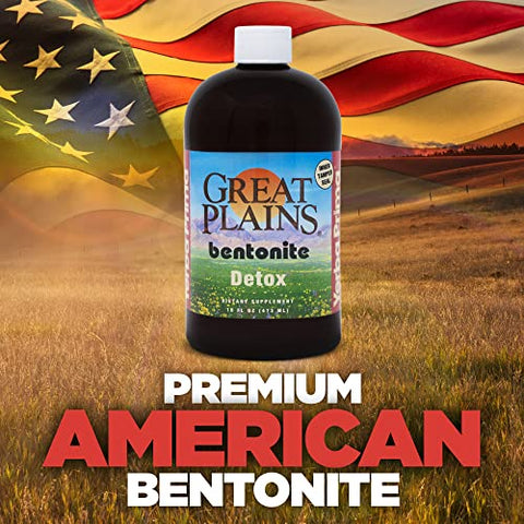 Bentonite Clay Líquido Great Plains – Mineral Natural de Cinzas Vulcânicas Antigas Marca Yerba Prima - Yerba Prima