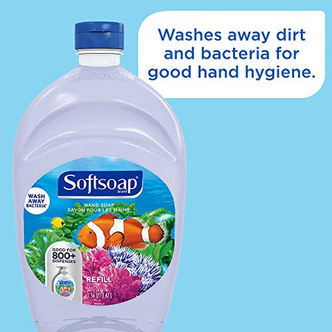 Softsoap - Recarga de Sabonete Líquido para as Mãos SOFTSOAP, Aquário, a Granel, Comercial, 300 ml Total (50 ml|Caixa com 6)