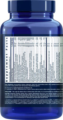 Mix™ Tablets Sem Cobre, Alta Potência, Vitaminas Avançadas, Minerais, Frutas - Life Extension