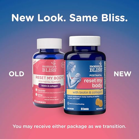 Mommy's Bliss - Gummies Pós-Parto Mommy’s Bliss Reset Meu Corpo com Biotina – 60 g