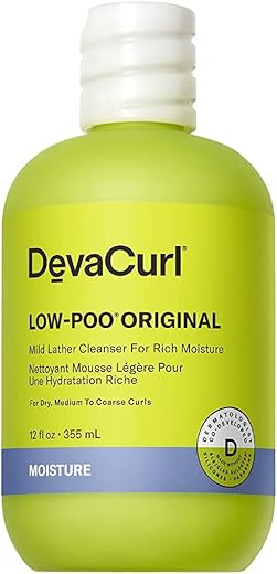 Deva Curl Low-Poo Original – Limpeza Suave para Hidratação Intensa | Define Cachos | Todos os Tipos de Cachos | 250ml