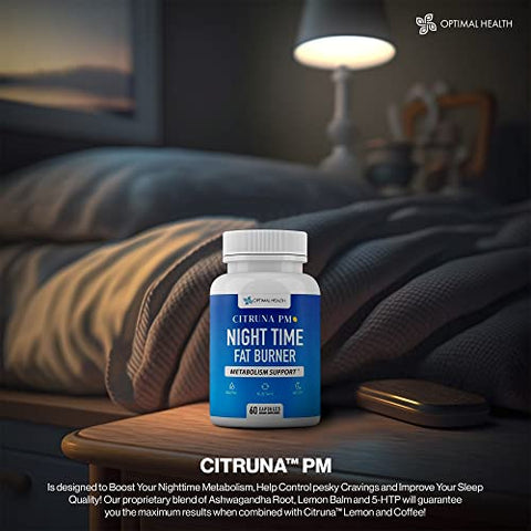 Citruna - PM Suplemento Noturno para Perda de Peso Masculina – Marca PM, 60 cápsulas, 100% natural