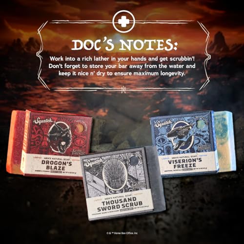 Coleção Game of Thrones com Caixa de Colecionador – Kit de 3 Sabonetes Naturais para Homens e Sabonete Game of Thrones para Homens - Dr. Squatch