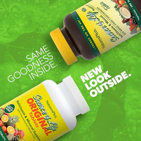 Source of Life – 180 Comprimidos – Multivitamínico 180g - Natures Plus