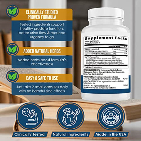 Therabotanics - Advanced Men’s Prostate Support – Ideal Prostate Plus Ultra com Reishi, Saw Palmetto, Licopeno e Mais para Alívio Natural da Próstata