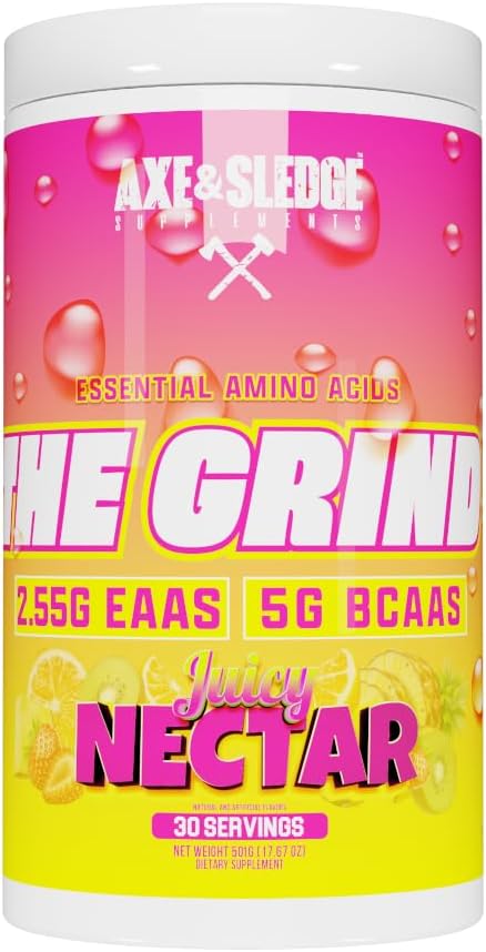 Axe & Sledge - Grind Aminoácidos Essenciais de Cadeia Ramificada, 30 Porções (Néctar Suculento)