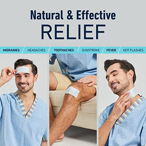 20 Pack – Adesivos Refrescantes para Febre, Alívio Natural de Dor de Cabeça e Enxaqueca, Lenços de Gel Macios, Adesivo para Febre Infantil, Alívio de Tensão/Sinusite, Prevenção de Dor de Cabeça - AllSett Health