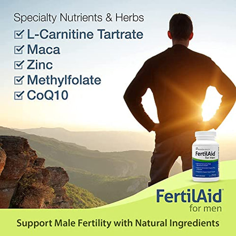 FertilAid for Men – Suplemento de Fertilidade Masculina | Suporte para Contagem e Motilidade | Pré-Concepção para Ele | Inclui Zinco e - Fairhaven Health