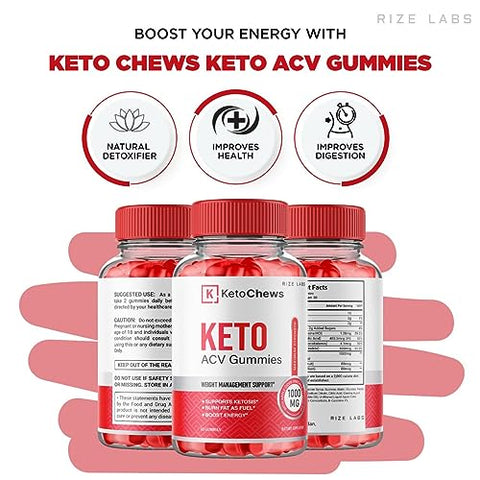 rize labs - KetoChews Gummies – Gomitas Keto ACV para Perda de Peso 525 MG – Fórmula Avançada de Gomas KetoChews ACV Gummy Barriga Dieta AC Gummies Avaliações (60 Gummies)