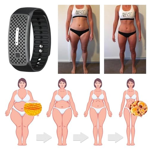 Generic - Pulseira JOSFIT 2024 Atualizada, Braceletes JOSFIT para Desintoxicação, Pulseira de Titânio Lympunclog, Bracelete Ajustável de Titânio para Mulheres e Homens, Rosa Preto 2 PCS