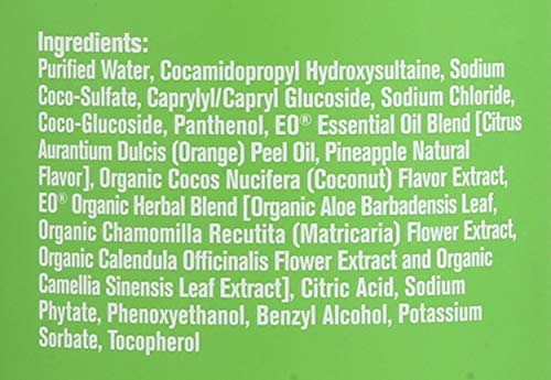 3-em-1 Sabonete para Crianças Seguro, Suave e Natural Shampoo, Gel de Banho e Banho de Espuma, Aroma de Coco Tropical, 1 Unidade - Everyone