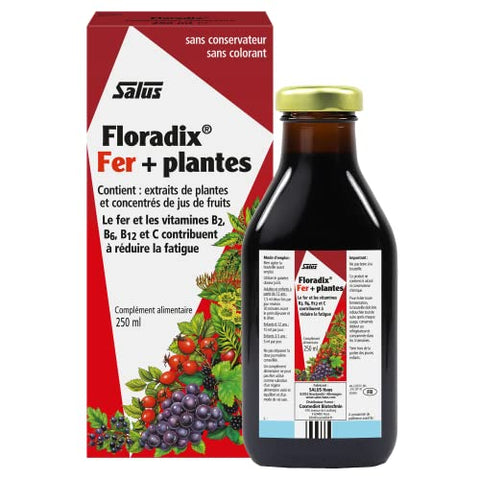 Salus - Floradix: Fórmula Líquida de Ferro e Vitaminas 250ml