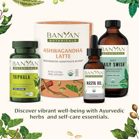 Ashwagandha Tablets – Raiz de Ashwagandha Orgânica – Adaptógeno Herbal Renomado para Suporte Natural de Energia e Estresse – 180 Comprimidos – Não-OGM Sustentável - Banyan Botanicals
