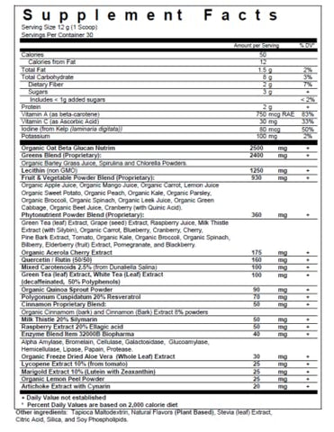 NanoGreens: Superfood de Frutas Verdes – 100g - Biopharma Scientific