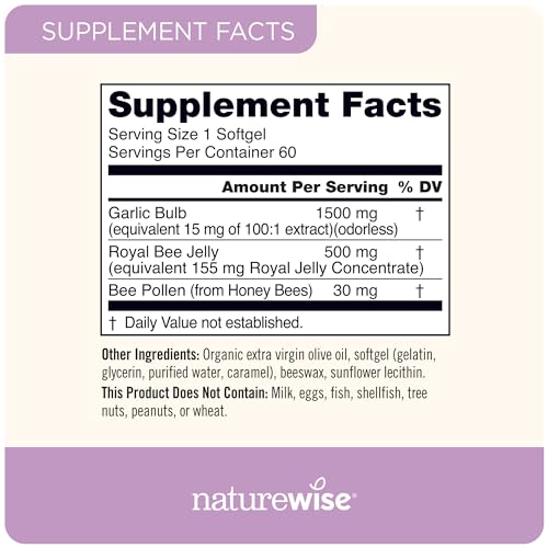 Pílulas de Alho sem Odor 1500 mg com Geleia Real de Abelha – Benefícios para a Saúde - NatureWise