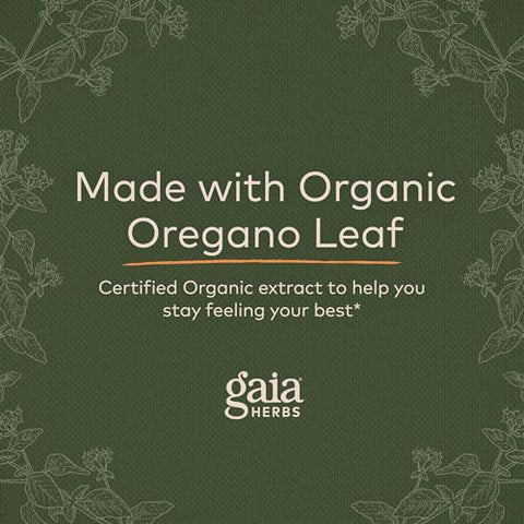 Oregano Leaf – Suporte Imunológico com Extrato de Folha de Orégano – Orgânico Certificado – 30 ml (23 Porções) - Gaia Herbs