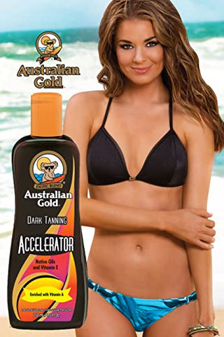 Acelerador de Bronzeado Escuro, Loção 8.5 Fluido Onça (250 ml) - Australian Gold