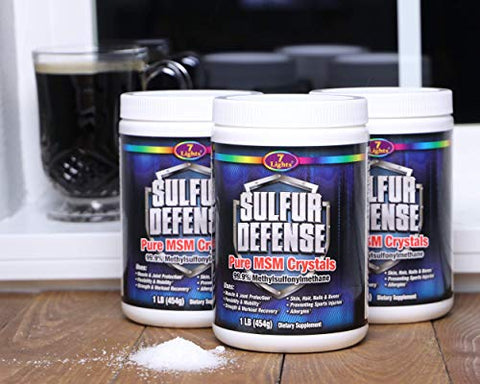 7 Lights - Sulfur Defense Opti-MSM Pó 99,9% Puro MSM – Cristais de Metilsulfonilmetano Orgânico – Vegano, não-OGM, Sem Glúten – Suporte ao Sistema Imunológico, Promove a Saúde