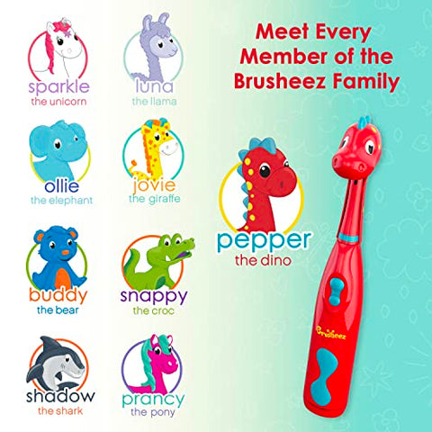 Conjunto de Escova de Dentes Elétrica para Crianças Brusheez® – Seguro – Marca