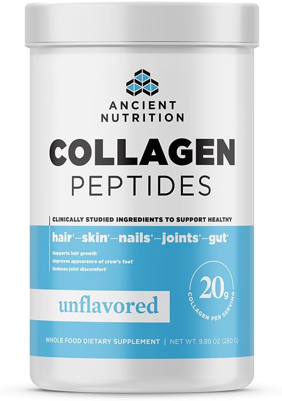 Colágeno Peptídeos Sem Sabor, 280g - Ancient Nutrition