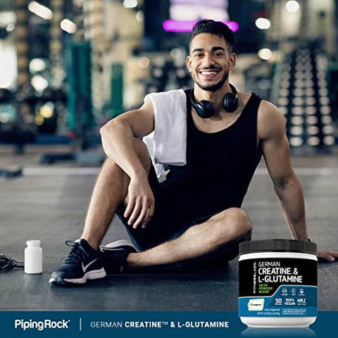 German Creatine e L-Glutamina | 500g | Pó Monohidratado e Creapure | Suplemento Vegano para Fitness - Fitness Labs