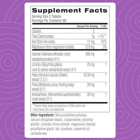 Sleep Cápsulas de Raiz de Valeriana | Extrato de Raiz de Valeriana Magnésio Alcaçuz Lúpulo | Suplemento Herbal para Dormir Sem Melatonina | Ajuda a Aliviar Tensão Nervosa | 120 Comprimidos - Swisse