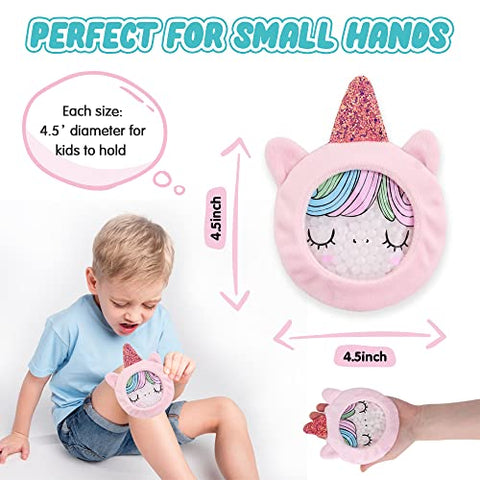 Kids Ice Packs para Machucados, Bolsas de Gelo Reutilizáveis com Capas para Lesões Infantis, Bolsas de Gelo de Animais para Terapia Quente e Fria em Crianças, Inchaço, Dentes do Siso (3 Pacotes) - Hilph