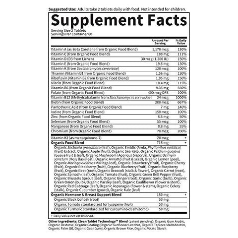 Organics Vitaminas para Mulheres 40 Plus – 120 Comprimidos, Multivitamínico Feminino 40 Plus, Vitaminas Veganas para Mulheres Acima de 40, Hormônios - Garden of Life
