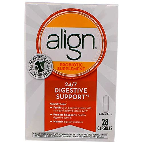 Probióticos, Suplemento Probiótico para Saúde Digestiva Diária, 28 cápsulas, #1 Probiótico Recomendado por Gastroenterologistas (Embalagem Pode Variar) - Align